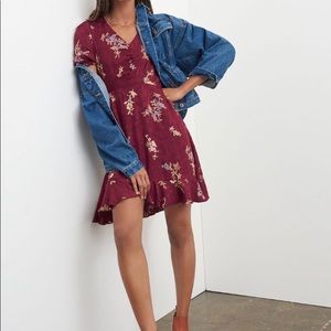 Maeve Wine Elisabeth Mini floral Dress 14